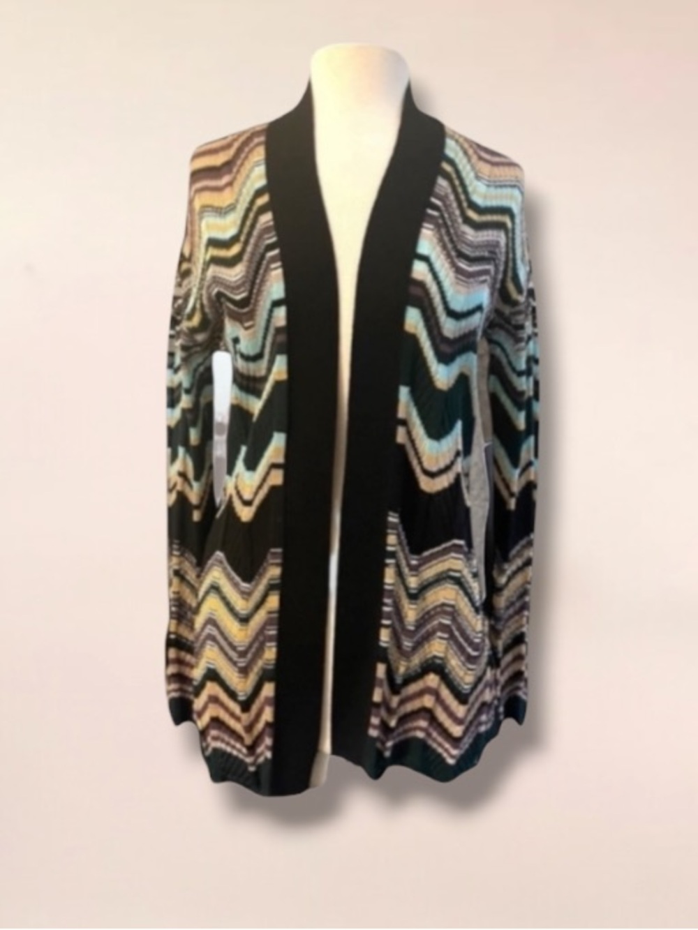 MISSONI ZIG ZAG CHEVRON CARDIGAN SWEATER SIZE 10